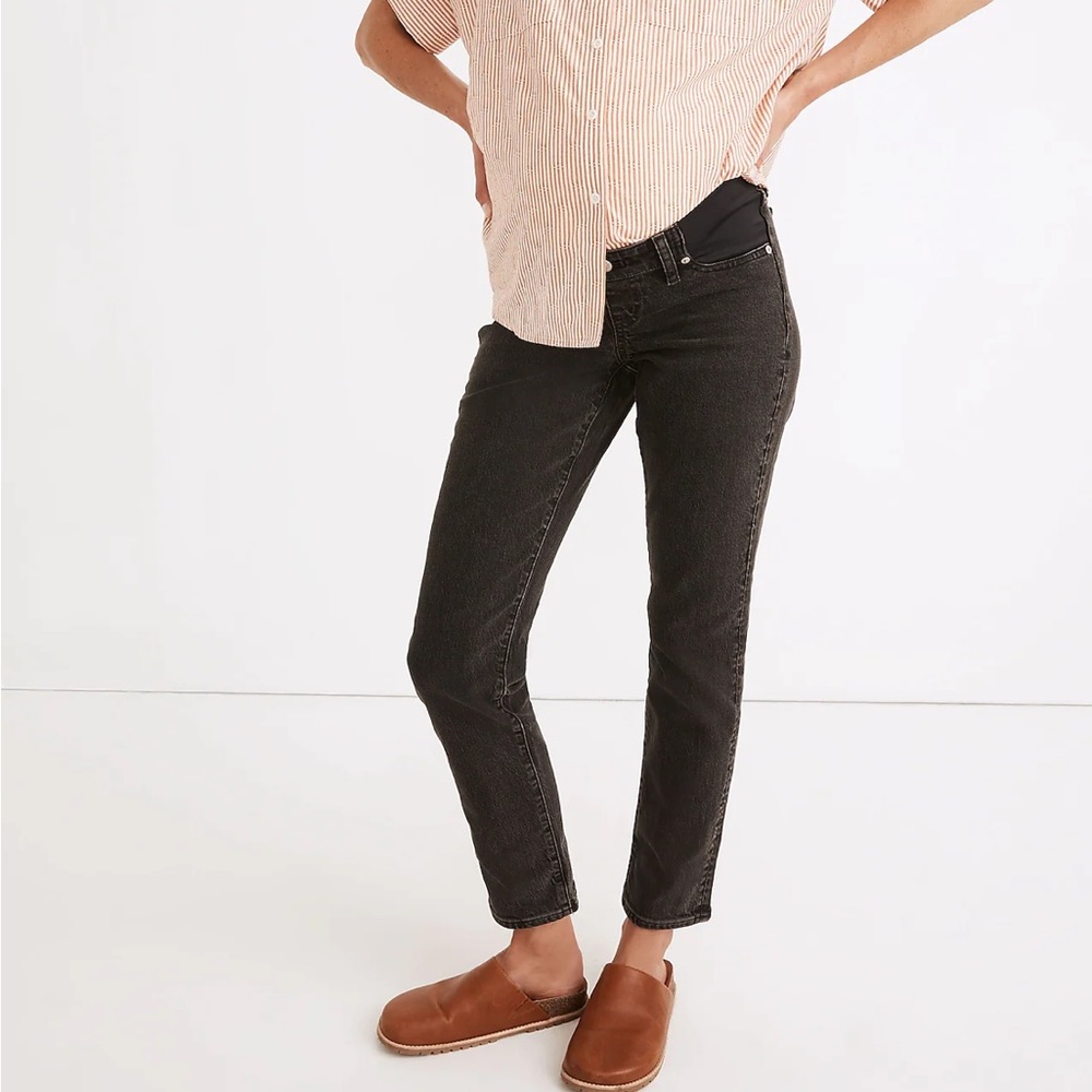 Madewell Black High-Rise Straight Jeans